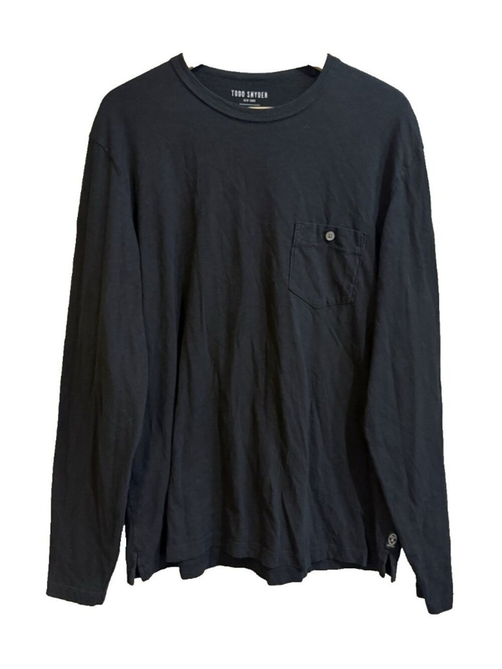 Todd Snyder Homespun Jersey Made in USA Long Sleeve Tee T-Shirt Black Size XL